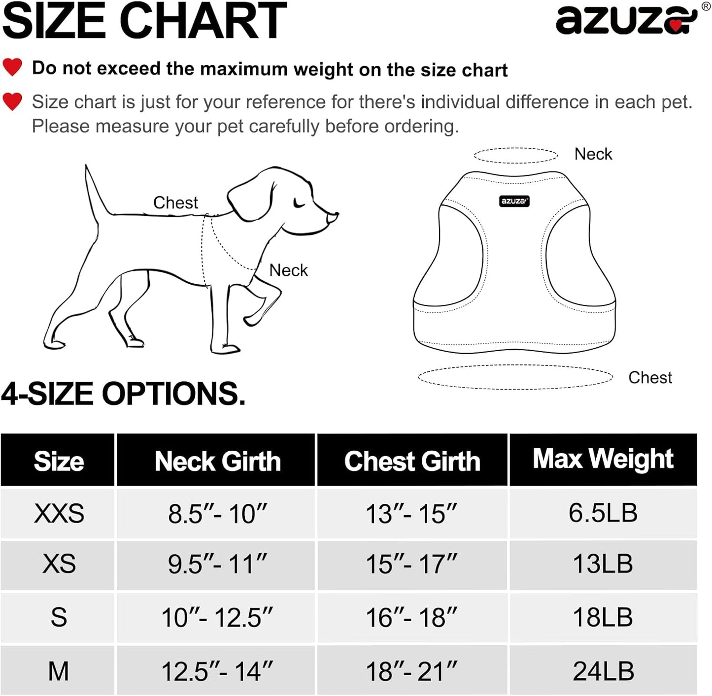Dog Harness for Small Dogs No Pull Reflective Soft Mesh Dog Vest Step in Harness All Weather Comfort Small Dog Harnesses Royal Blue XS: 15"-17"