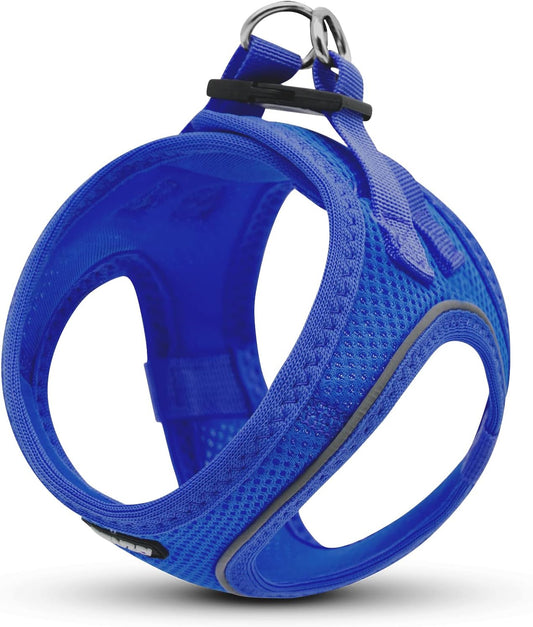 Dog Harness for Small Dogs No Pull Reflective Soft Mesh Dog Vest Step in Harness All Weather Comfort Small Dog Harnesses Royal Blue XS: 15"-17"